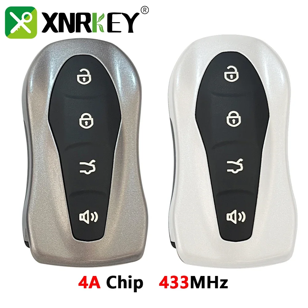 

XNRKEY 4 Button Car Smart Remote Key 433Mhz 4A Chip for Geely Atlas Tugella Azkarra Coolray Okavango Proton Emgrand X7 GS Binray