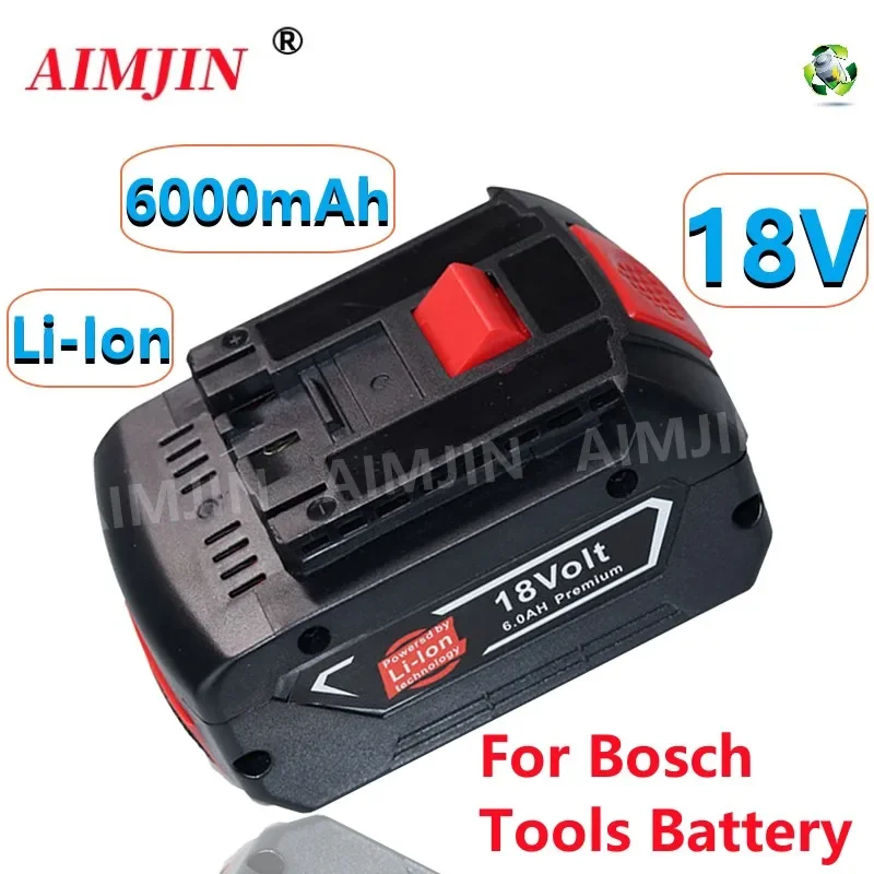 

High-Performance For BOSCH 18V 6.0Ah LITHIUM-ION BATTERY GBA 18v 6.0 Ah Professional GBA GSR GSB BAT609 Rechargeable Battery