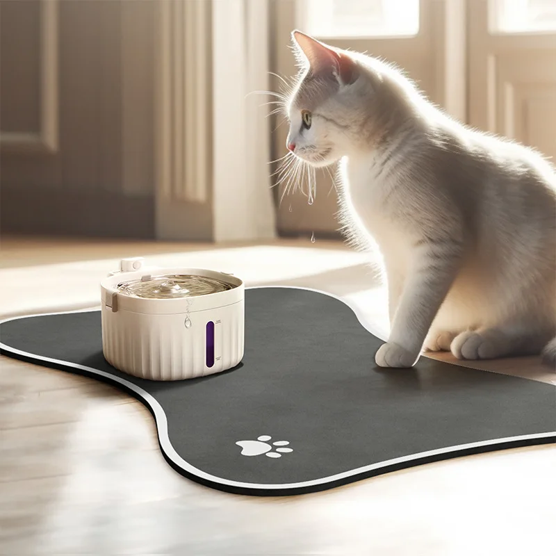 

Pet Feeding Mat Absorbent Dog Mat for Food and Water Bowl Cat Mat No Stains QuickDry Puppy Pet Placemat Dog Accessories Supplies