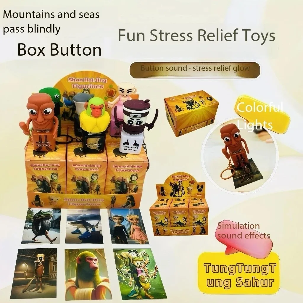 В наличии новый брелок Tralalero Tralala Tungtungtung с деревянной палочкой, мужской брелок на пуговицах со светящейся подвеской-анниме, периферийный декор, подарок