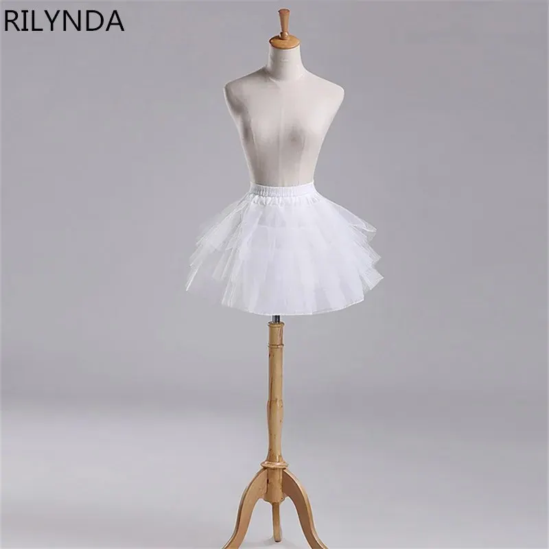 Flower Girls Petticoat Underskirt Cosplay Party Short Dress Jupon Enfant Fille Lolita Ballet Tutu Skirt Enaguas Sottogonna Mini