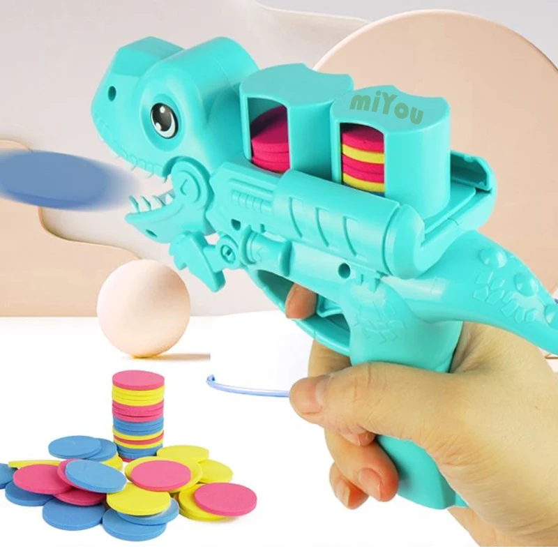 miYou Toy pistols Dinosaur Gun Toy with Soft Bullet Flying Saucer Shooter Set Shooting Outdoor Game Toys for Kids Boy Girl