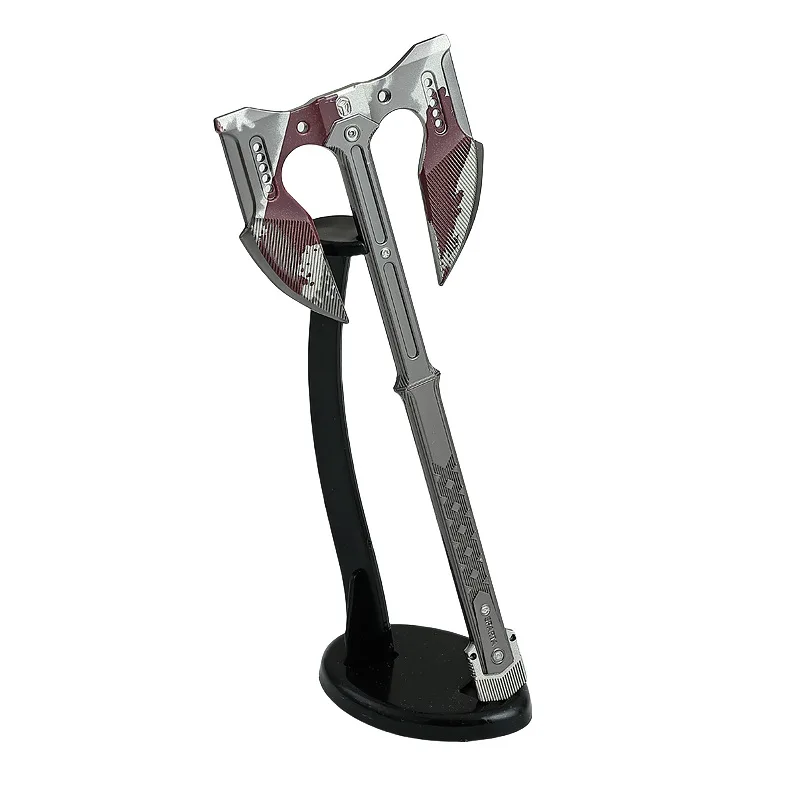 Arena Breakout Unyielding Fury Bijl 18 cm Volledig Metalen Sleutelhanger Ornament Schooltas Hanger Jongen Gift Cool Wapen Model Samurai Zwaard