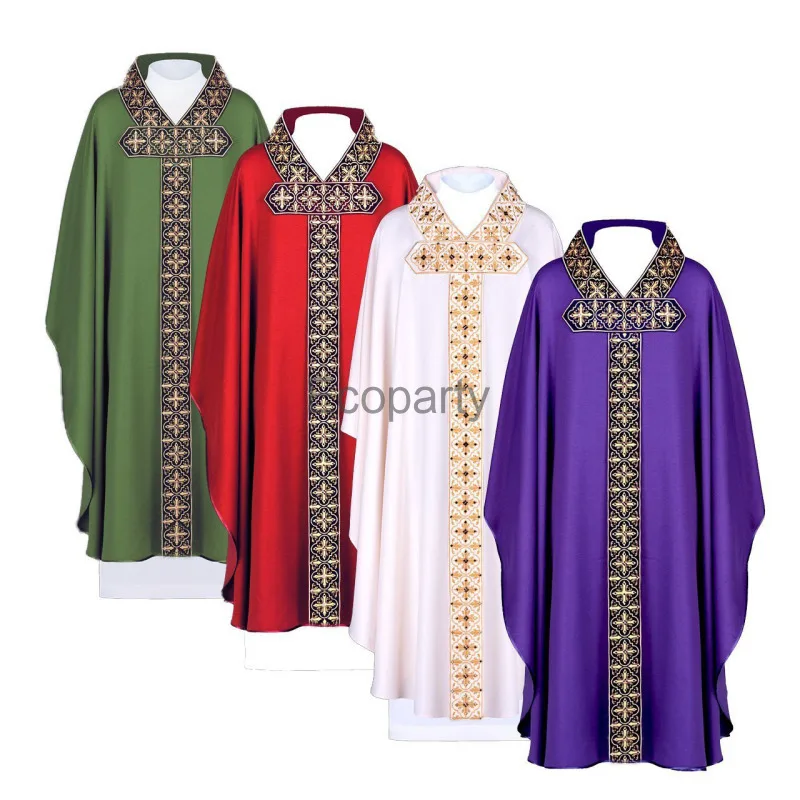 New Retro Medieval Prayer Robe Church Dress Monks Missionary Priest Cosplay Costume For Men Women Halloween Carnival Party Cloak