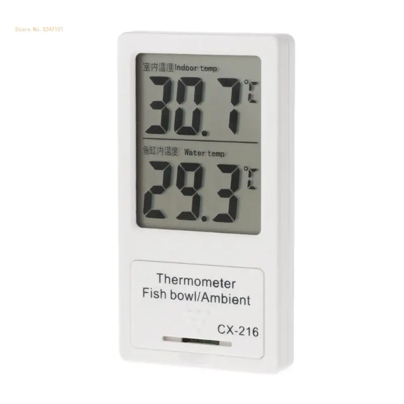 Fish for Tank Thermometers Digital LCD Screen On for Tank for Water & Indo Dropship