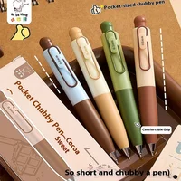 Kawaii Pocket Cute Gel Pen Portable Mini Fat Ballpoint Pen 0.5mm CS Tip Quick-dry Smooth Writing Student Office Stationery 3