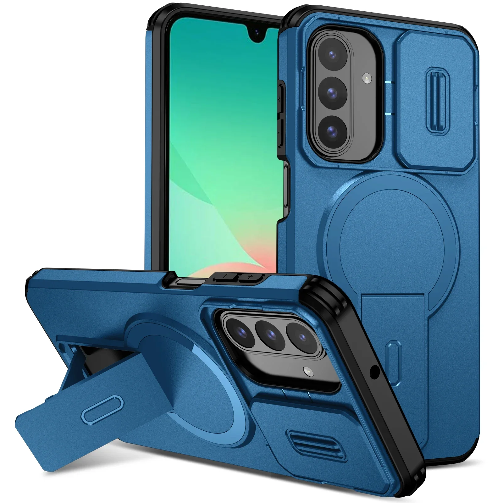 

Protective Hard Phone Case for Samsung Galaxy A17 5G A56 A26 A36 A16 Dual Layer Magnetic Cover for Samsung A17