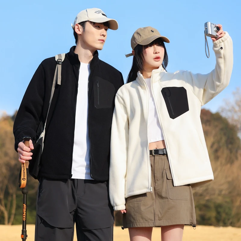 

Spring Autumn Sports Fitness Running Windproof Warm Couple Jacket Fashionable Multi functional Soft Comfortable Neutral Jacket