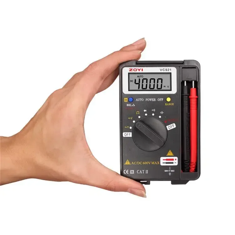Zoyi-mini Multímetro Digital Handheld Bolso Resistência Capacitância Frequency Tester Vc921 4