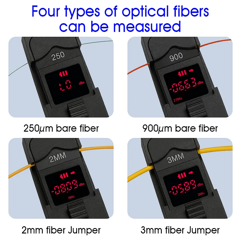 Imagem -04 - Optical Fiber Identifier Built-in Visual Fault Locator Iluminação Led Optic Direction Tester Tool 10mw Vfl Aua35