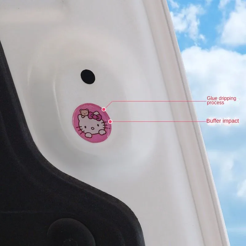 HelloKitty Car Multifunctional Shock-absorbing Gasket Cartoon Sticker Shock-proof Buffer Anti-collision Sound Insulation Sticker