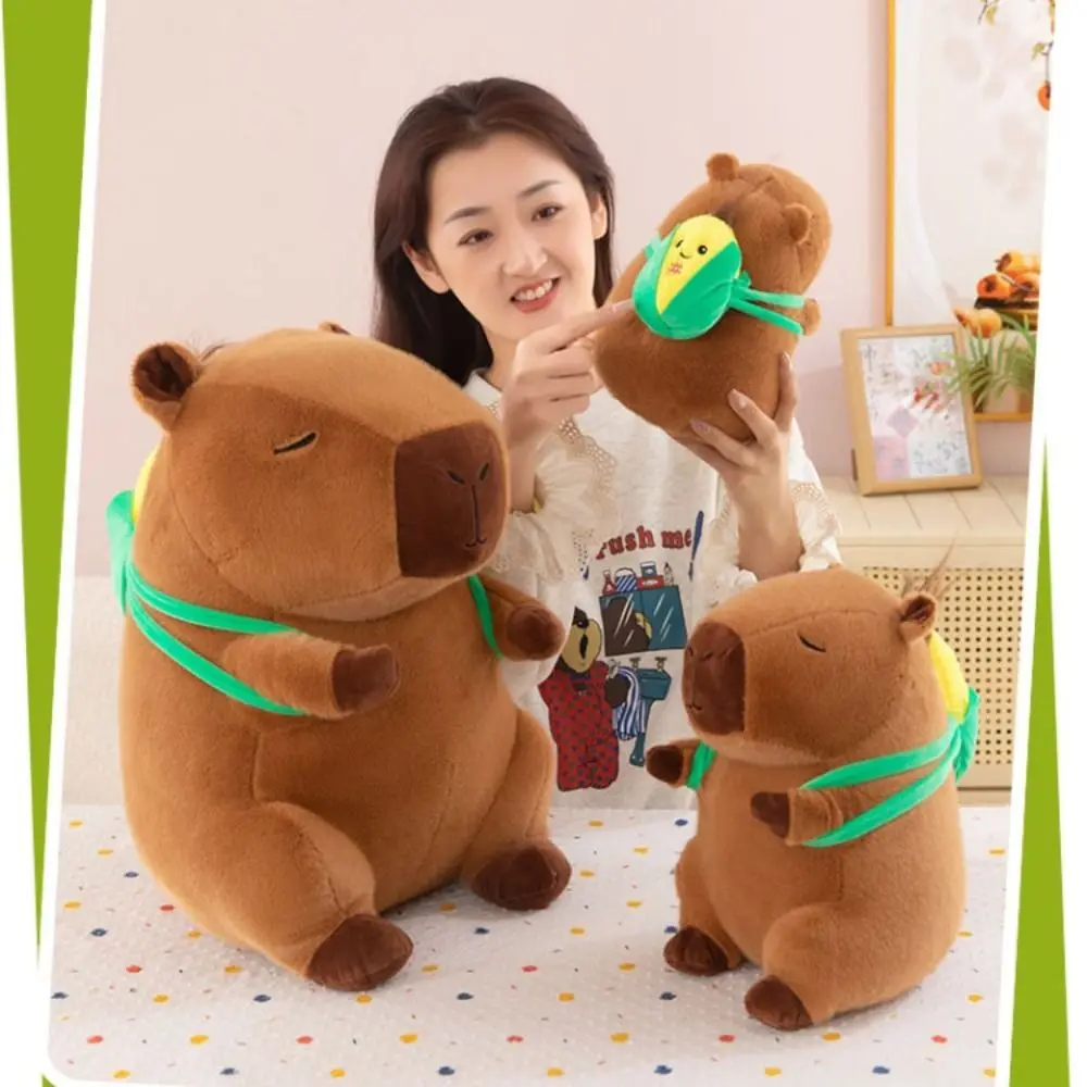 Corn Backpack Corn Capybara Plush Toy Fluffy Soft Capybara Plush Toy 25cm Simulation Capybara Fluffty Doll Kids Birthday Gifts