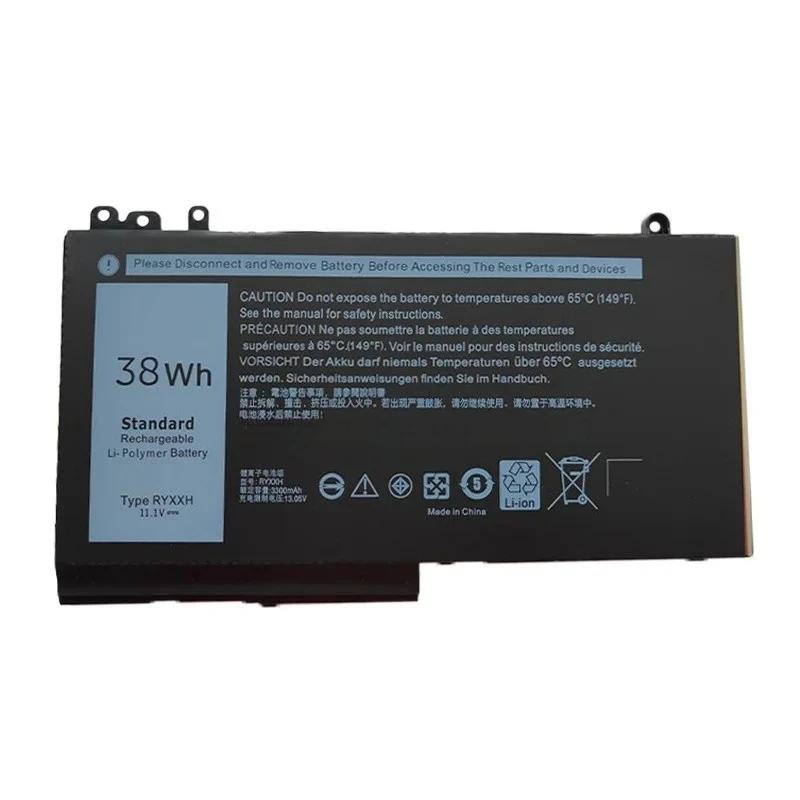 3300mAh 11.1V RYXXH Bateria for Dell Latitude, 12, 5000, 11, 3150, 3160, 3550, E5250, E5450, E5550 Series, Notebook, 9P4D2