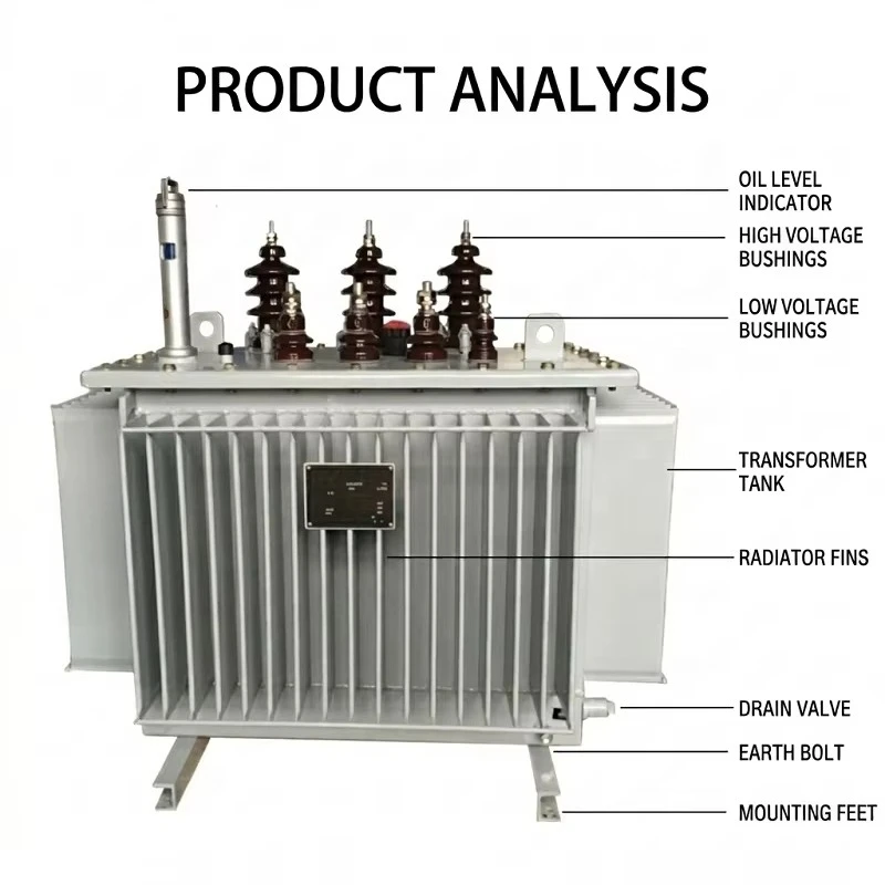 Oil Immersed Transformer S11-200KVA Outdoor Three-Phase Power Transformer 10KV Distribution All-Copper Oil-Immersion Customized