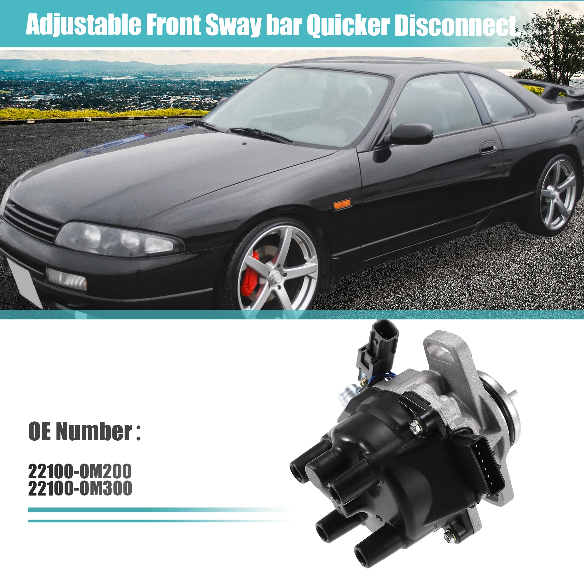 Distributore di accensione di ricambio Uxcell per Nissan Sentra 1995-1999 per Nissan 200SX 1995-1998 muslimw/Cap e rotore