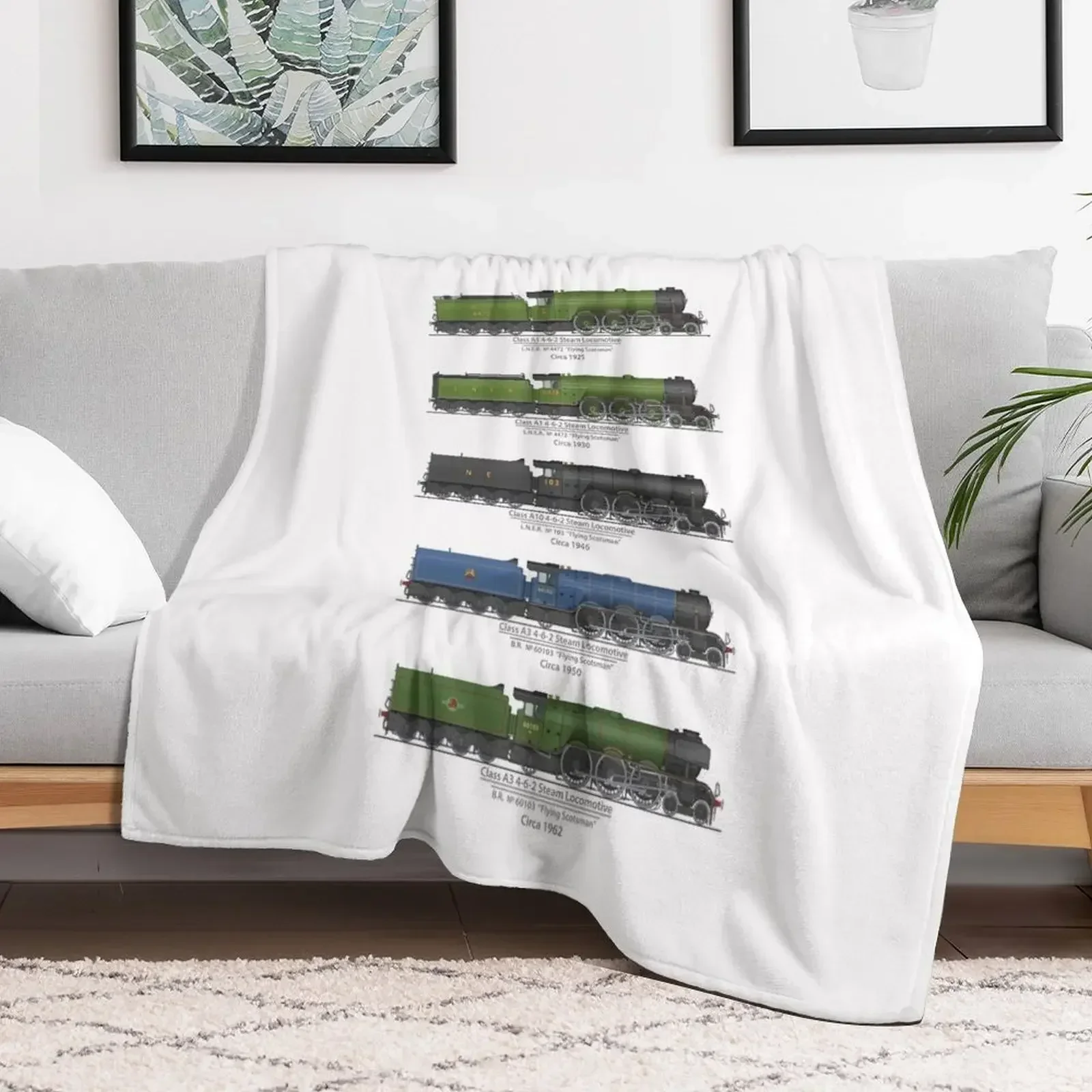 

Flying Scotsman Artwork 1925-1962 Throw Blanket Luxury Throw heavy to sleep Blankets for sofa Soft Big Decorative Sofa Blankets