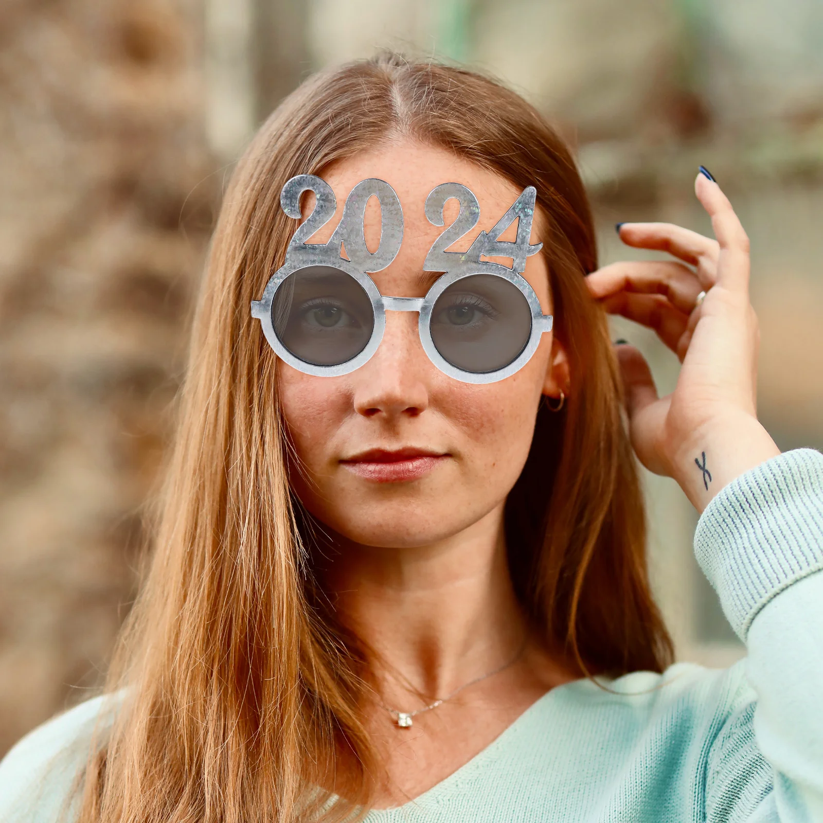 3 قطعة نظارات الحفلات المضحكة الأداء الإبداعي النظارات صور الدعائم لوازم السنة الجديدة 2024 الدعائم نظارات الحفلات