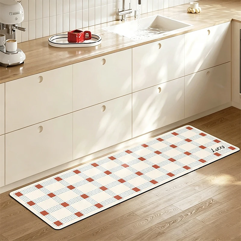 Kitchen Rug Pvc Waterproof Leather Carpet Minimalist Long Floor Mat Non-slip Oil-proof Home Decoration Rugs Alfombras De Cocina