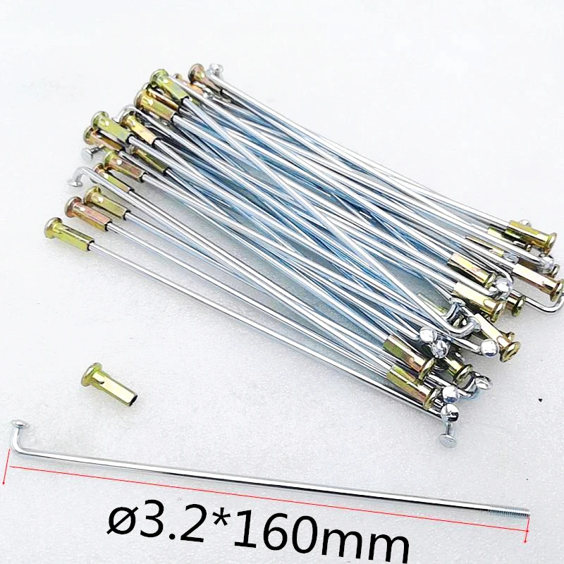 Motorcycle spokes 3.2*160/170mm 3.8*160/170mm for ZJ CG125 XF125 JH70 motorcycle spoke steel wire 36pcs/lot