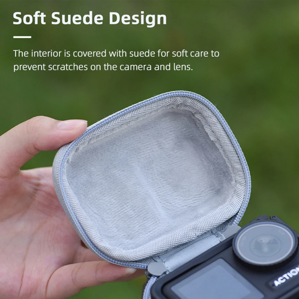 BRDRC Mini Carrying Case for DJI Action 5 Pro/4/3 Storage Bag Anti-Scratch Bag Box Portable Sports Camera Accessories