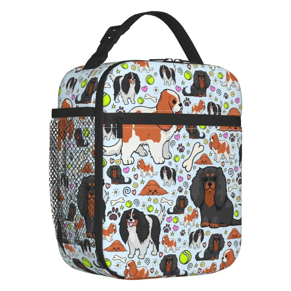 

Cavalier King Charles Spaniel Thermal Insulated Lunch Bag Dog Lovers Resuable Lunch Container for School Multifunction Food Box