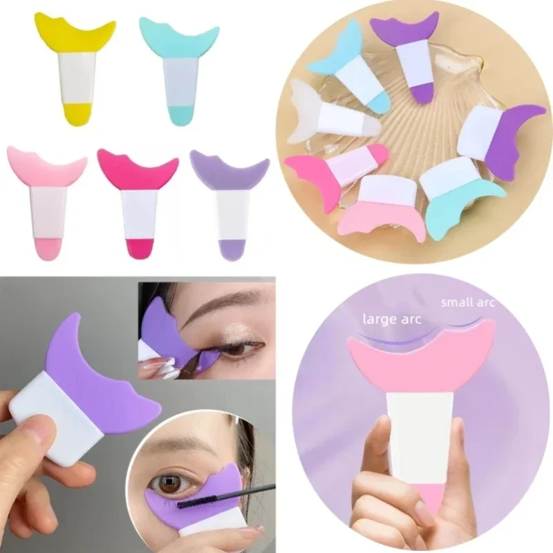 4PCS Eyeliner Template Silicone Eye Makeup Stencils Eyelash Baffle Mascara Shield Applicator Guard Pads Eyebrow Eyeliner Tool