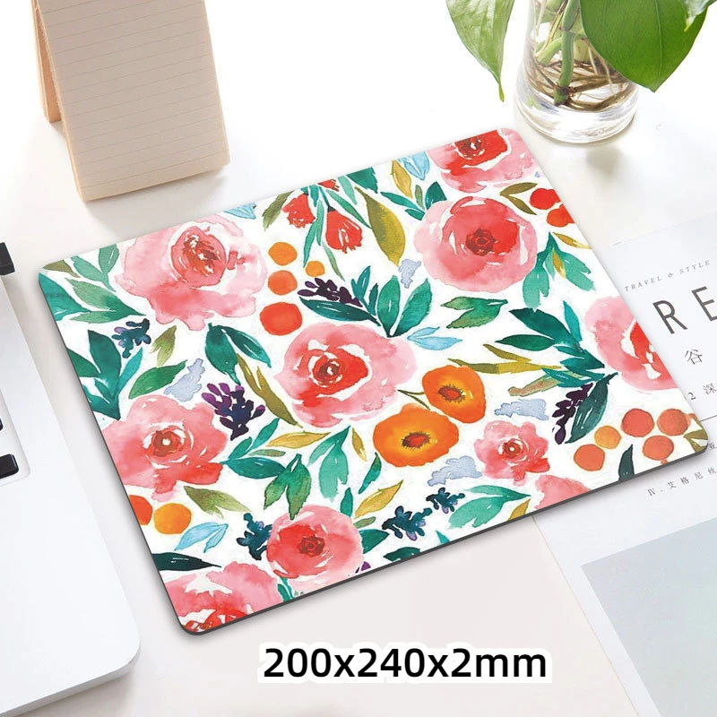 Small Mouse Pad Computer Hot Sell MousePads Anime lovely Gamer Natural Rubber Art Flower Office Decoration Carpet Mouse Mats