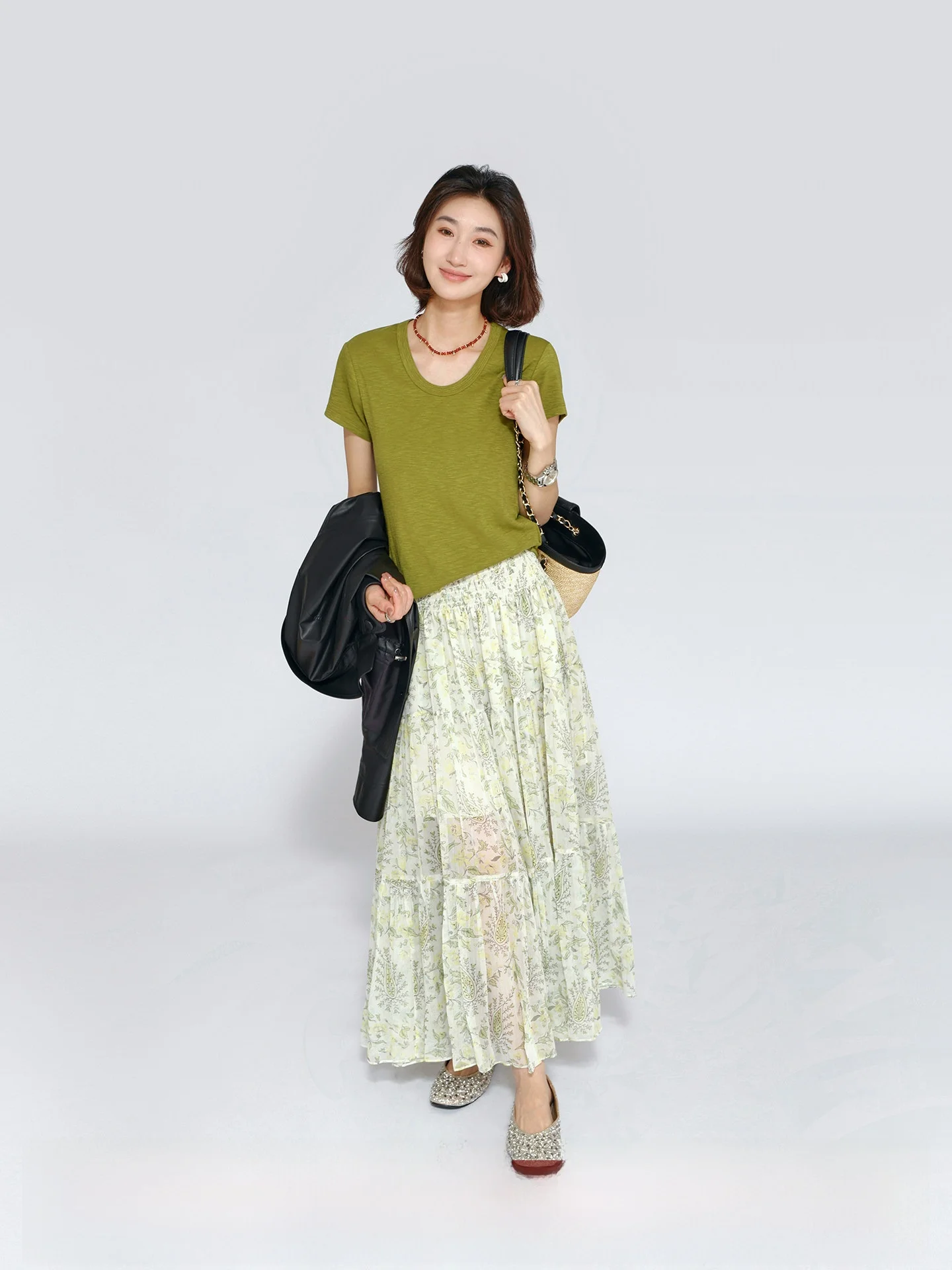 

Summer New Multi-Color Modal Short Sleeve T-Shirt Women Base Shirt Casual Style Slim Fit Cotton Polyester Spandex Blend U-Nec...