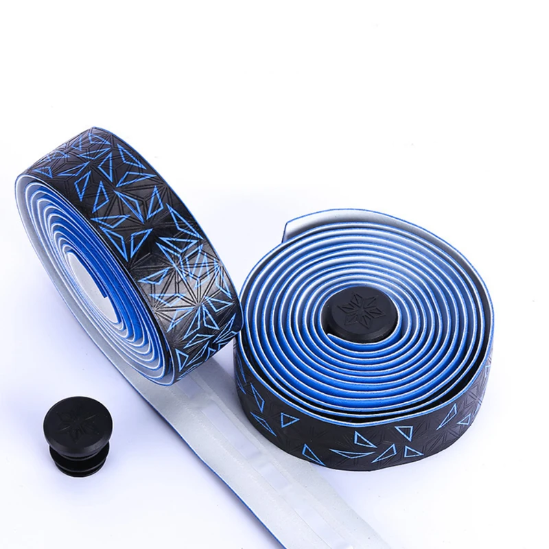 New Bike Tape Double-Color Road Bicycle Chrysanthemum Pattern Bar Tape EVA+PU oft Anti-Vibration Wrap Tape Durable Bartape