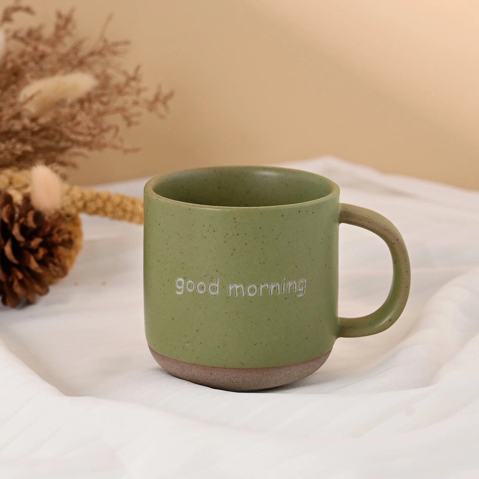 

MOQ 10 pcs Customized Logo Cups By Laser Engraving Show Natural Soil Color Pottery Coffee Mugs Matte Green Blue Mugs In Stock