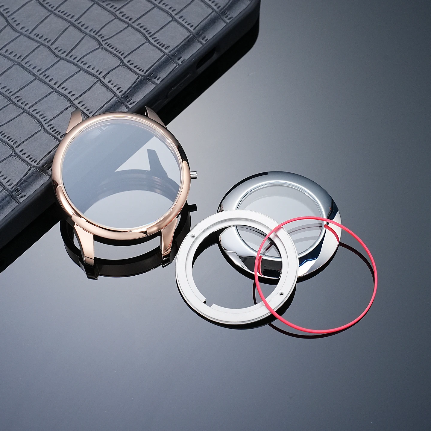 For Tissot Le Locle T41 T006 Watch Case Sapphire Crystal Replacement Case Fit ETA 2824-2 Movement Stainless Steel Back Cover