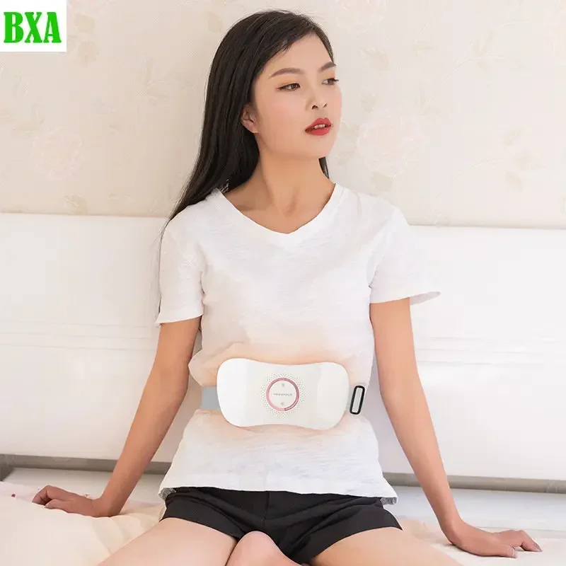 Rechargeable Menstrual Cramp Massage Vibrator Heating Autologous Belt Electric Menstruation Relief Low Back Pain Women Gift Stom