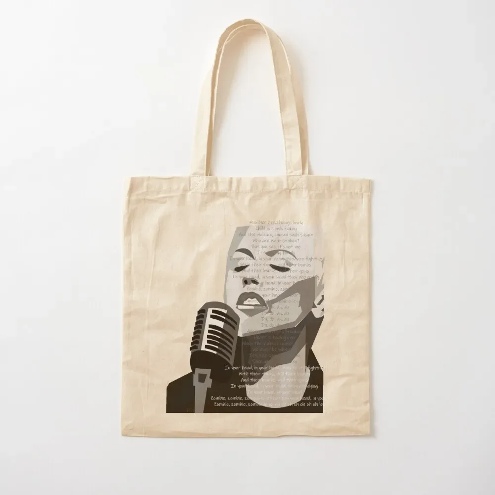 Dolores O'Riordan. Zombie Lyrics Tote Bag tote canvas Candy bags Canvas for women bags aesthetic