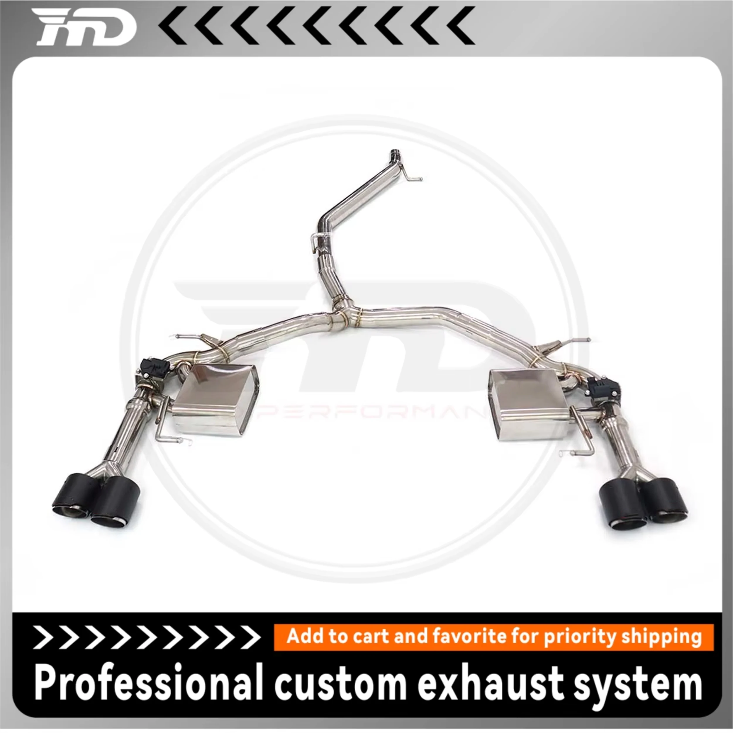 

HMD For AUDI A6 A7 C8 Hybrid 2.0T Stainless steel exhaust system Catback valve exhaust Performance upgrade