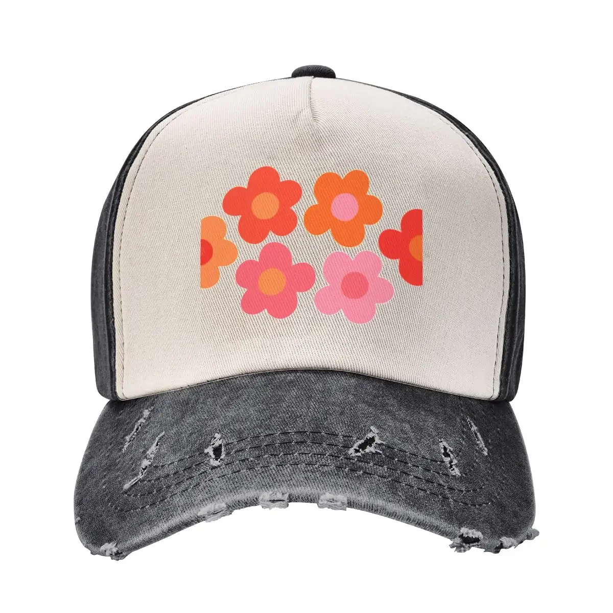 

Flowerfull on Olive (happy boho retro floral pattern) Baseball Cap Gentleman Hat Mountaineering Rugby Ladies Men's