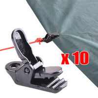 10pcs Hook Plastic Windproof Clamp Set Survival Grommet Tent Clips Buckle Awning Tarp Fixed Outdoor Camping Tent Accessories