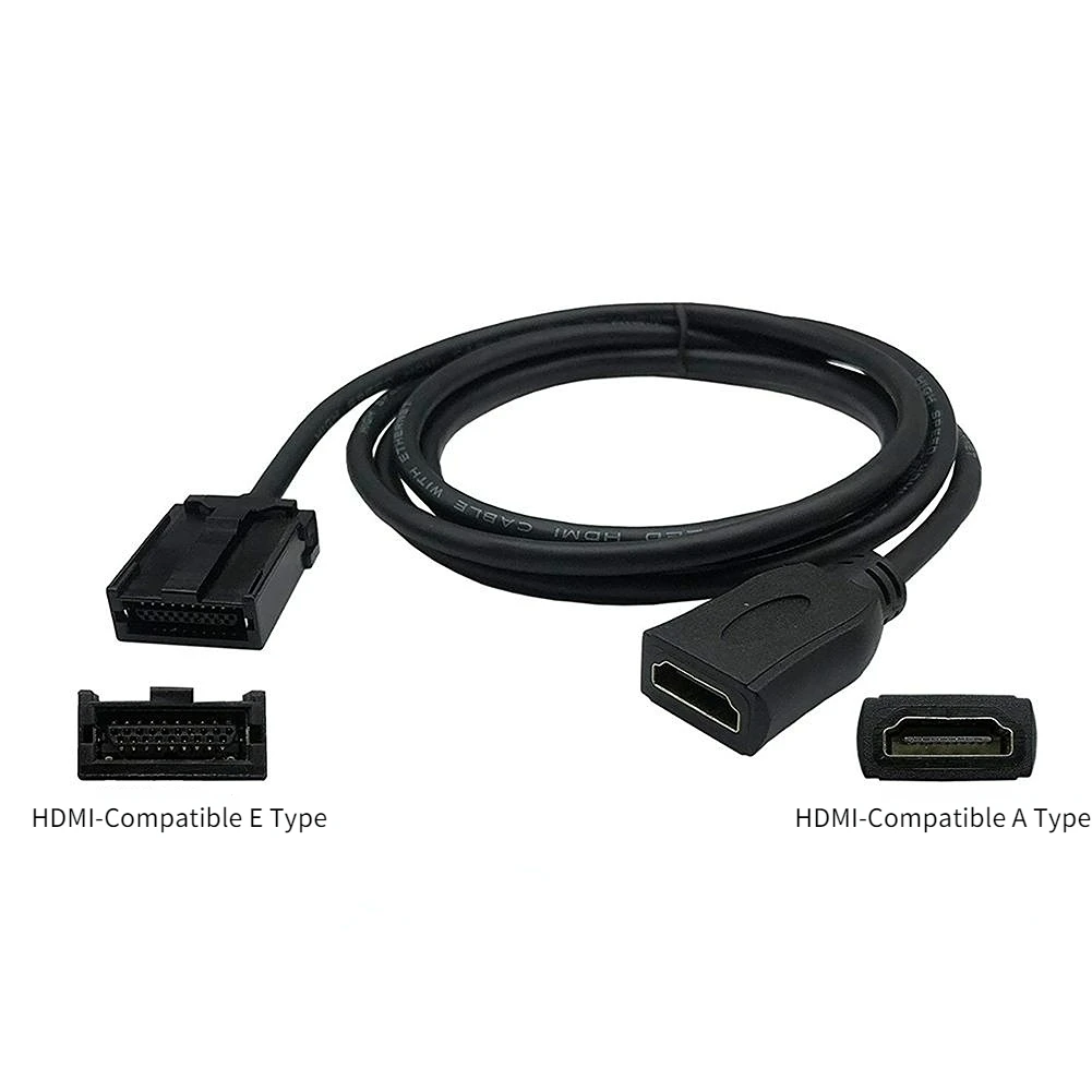 Nku 1.5m 5ft HD1.4 E Type Vehicle HD Cable Type-E Male To Type-A Female AV Converter Line for Car HDTV Digital Monitor Player