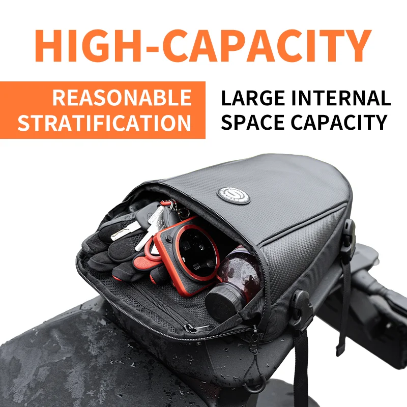 

SFK Large Capacity Motorcycle Bag Rear Seat Bag Tail Pack Multifunctional Crossbody Bag Riding Gears With Outdoor Raincover