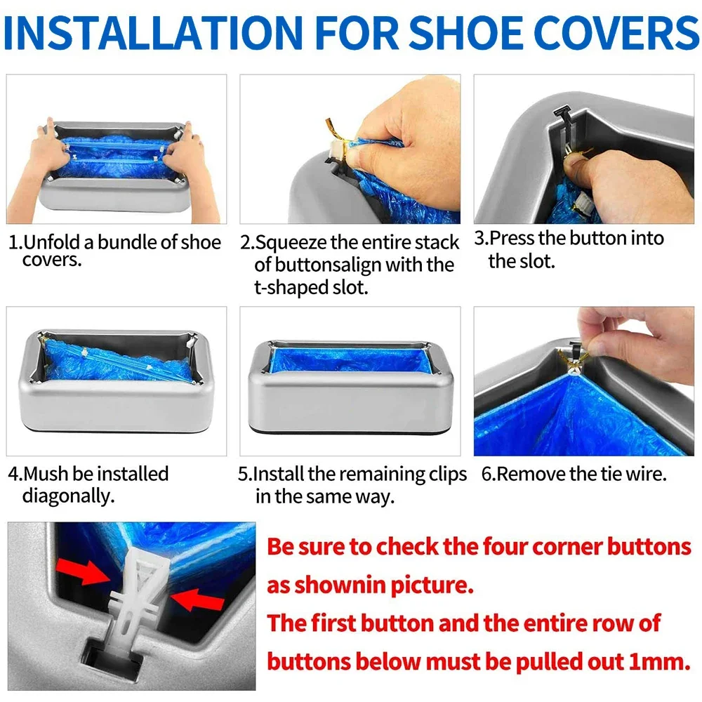 Automatic Shoe Cover Machine Smart Overshoes Dispenser T Buckle Shoe Cover Disposable PE Waterproof for Rainy Floor Clean Indoor