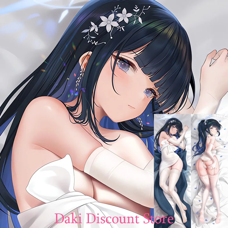 Dakimakura Anime Saori Blue Archive Double Sided Print Life Size Body Pillow Cover Pillowcase