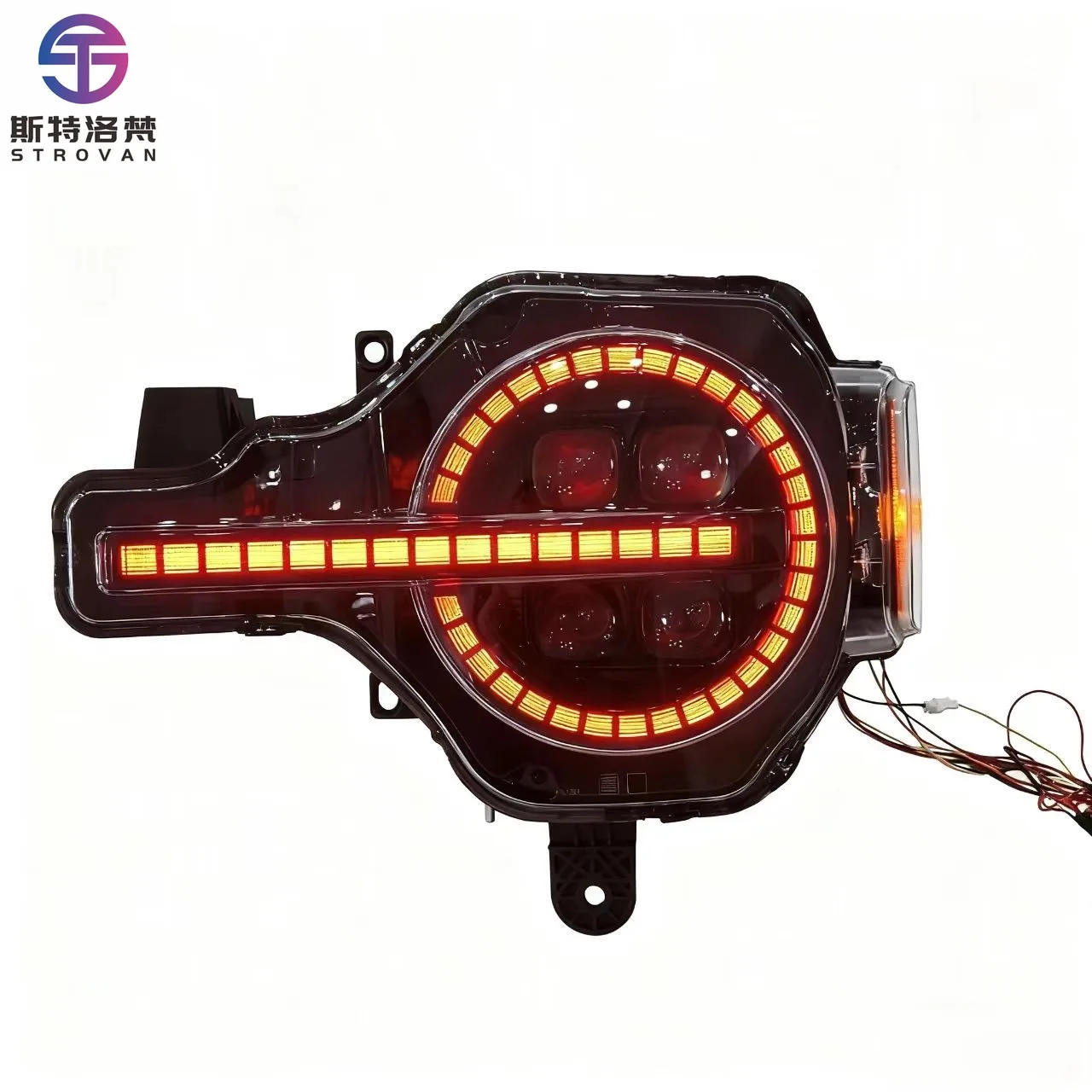 

Deren High qualityLED Headlamp Car Headlight Car Accessories for Fords for Bronco LED Headlight Full Grid Style RGB