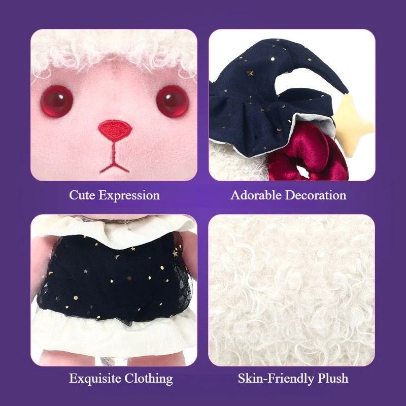 40 cm zachte pluizige schapen knuffel schattig lam slaapkussen decor voor meisjes kinderen Valentijnsdag verjaardagscadeau knuffeldier