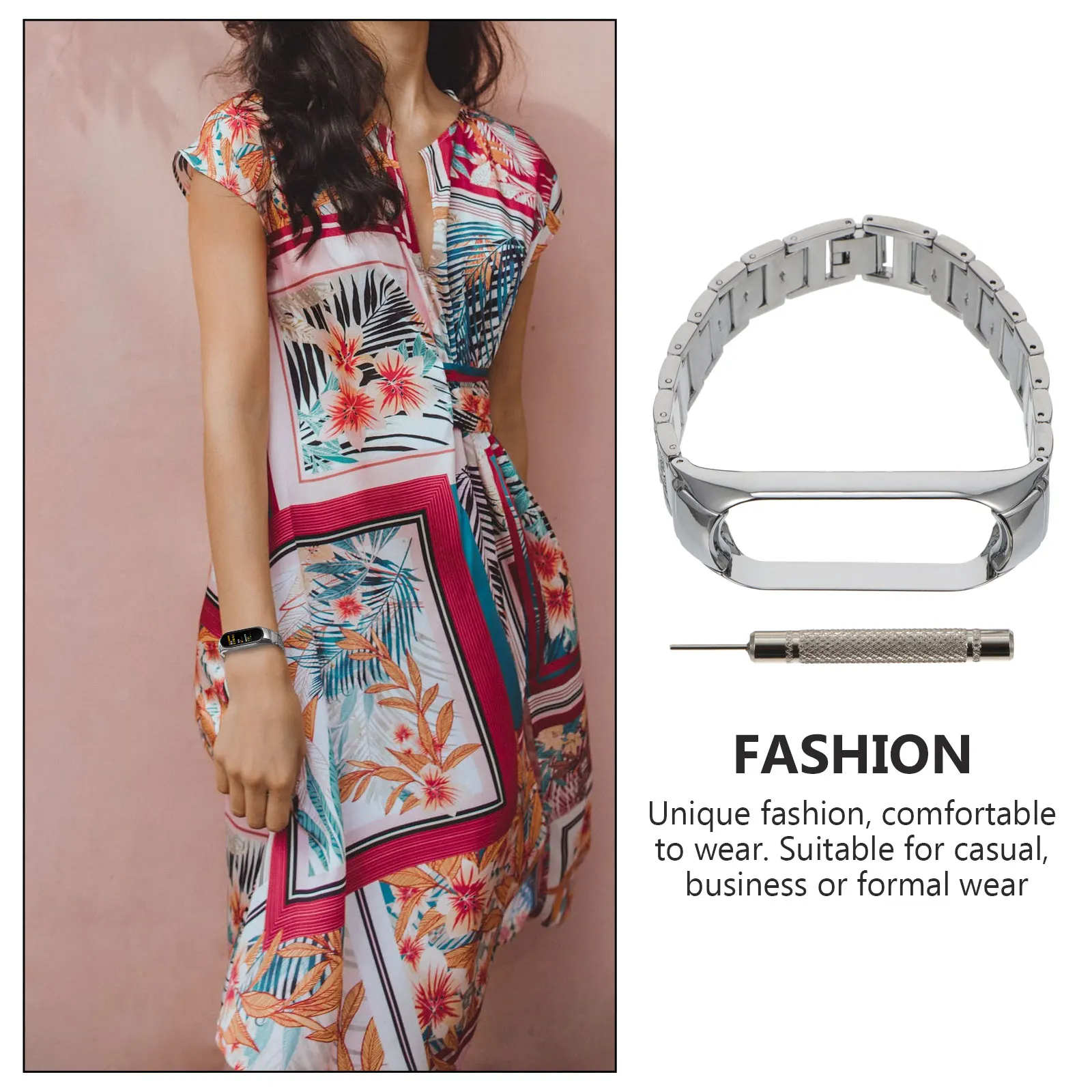 

Metal Watchband Durable Soft Sports Smart Adjustable Wristband Replacement Band Watch Strap Smart WatchBand Metal