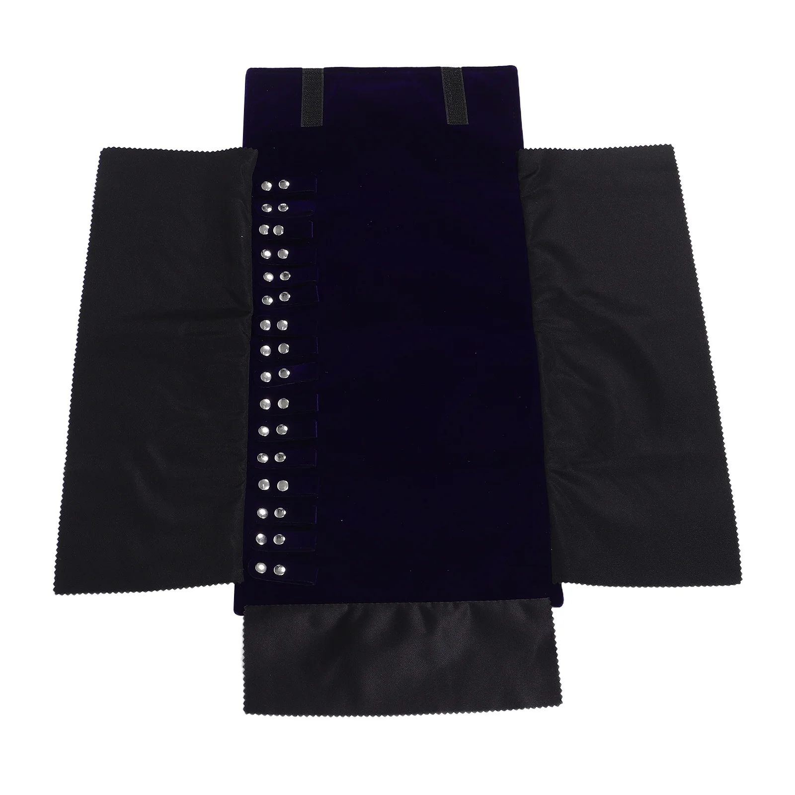 

Soft Travel Jewelry Roll Bag Blue Organizer Pouch for Necklace Bracelet Earrings Ring Watch Bangle Storage Jewelry Roll Bag