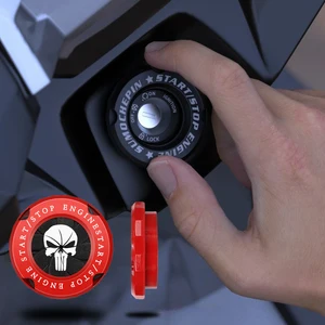 CAR ONEKEY Start Botón Cubierta Carretera Decoración Interior Encendido Inicio Inicio Interruptor Cubierta protectora Anillo de arranque de la motocicleta 10 mejores titulares de la bandera del auto de ventas - №6