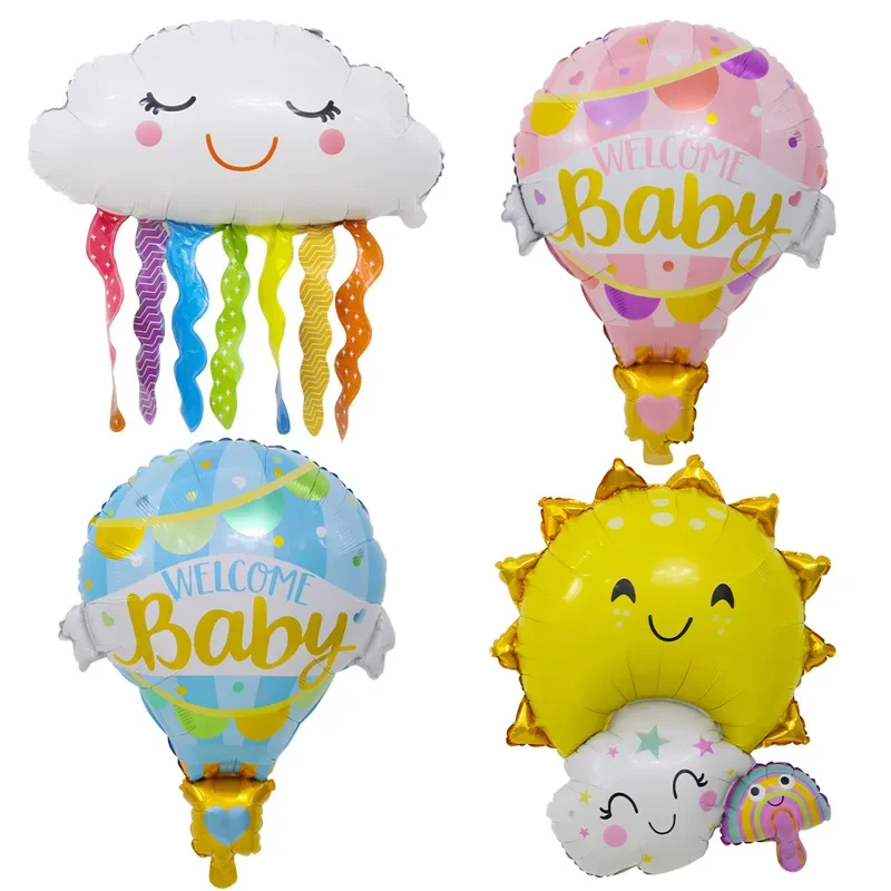 Super Cute Sun Clouds Rainbow Balloons Birthday Party Decor Kids Toys Gifts Air Globos Cartoon Large Size Helium Balloon Decor