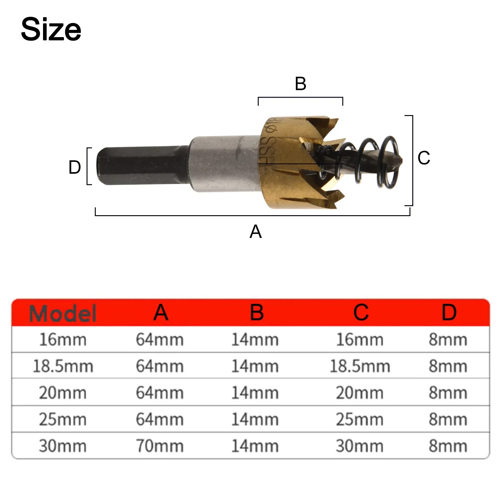 

Metal Alloy Drill Bits Woodworking Machinery Part Metal Alloy Drill 16 18.5 20 25 30mm Drill Bit Set 5 Piece Drill Kit