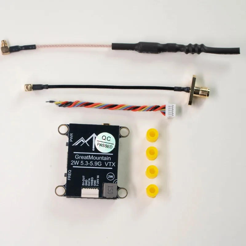 비콘 5.8G FPV VTX 아날로그 2W 고출력 비디오 송신기 (레이싱 드론, 장거리 프리스타일, RC 쿼드콥터 비행용)