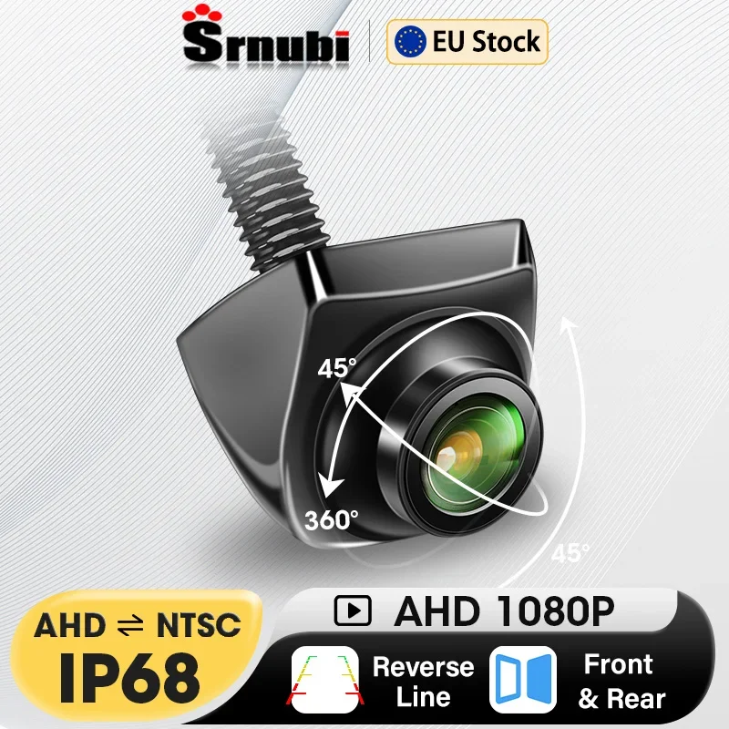 Caméra de recul de voiture AHD 1080P CVBS NTSC, Vision nocturne, étanche IP68, 170 °   Objectif grand angle fisheye universel pour caméra de recul