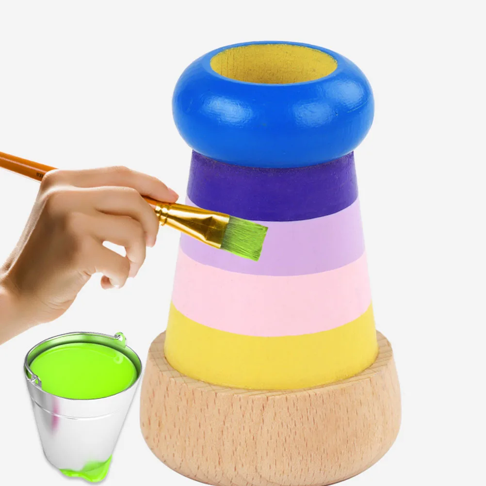 2 قطعة عدسة المشكال الخشبي بولي المنشور للأطفال التعليمية اللعب الملونة الرؤية التدريب تطوير هدية